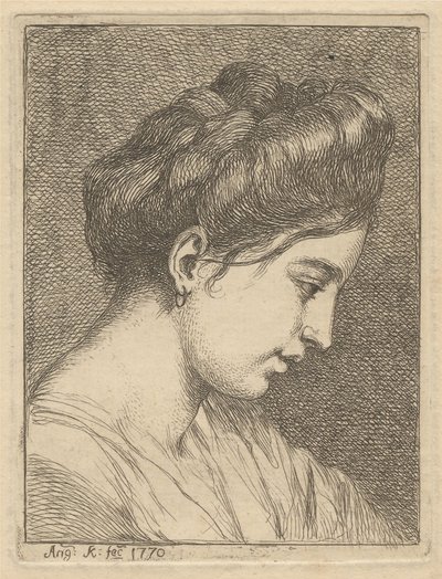 Nuoren naisen pää profiilissa tekijältä Angelica Kauffmann