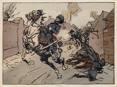 Preussilaisen voimistelijan ja sotilaan Friedrich Friesenin kuolema (kromoliitti) tekijältä Angelo Jank