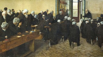 Viaticum, 1884 (öljy kankaalle) tekijältä Angelo Morbelli