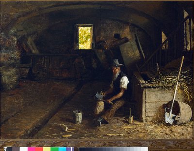 Puunhalkaisija. 1881-84 tekijältä Angelo Morbelli