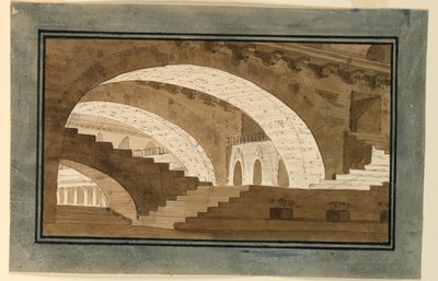 Lavastus, Palatsin kellarin sisustus tekijältä Angelo Toselli