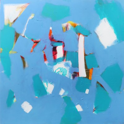 The Light Within II, 2021 (akryyli ja kollaasi kankaalle) tekijältä Angie Kenber