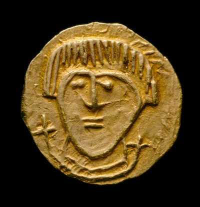 Crondallin kolikko nro. 59, anglosaksinen kolikko Crondall Hoardista, Crondall, Hampshire (kulta) tekijältä Anglo Saxon