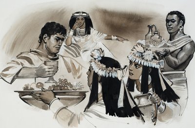 Antonius ja Kleopatra (guassi paperille) tekijältä Angus McBride