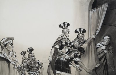 Claudius (10 eKr-54 jKr) (guassi paperille) tekijältä Angus McBride