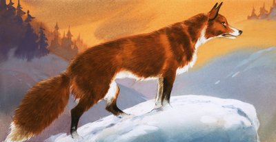 Kettu lumessa tekijältä Angus McBride