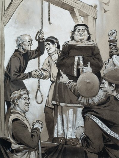 Keskiaikainen oikeus (guassi paperille) tekijältä Angus McBride