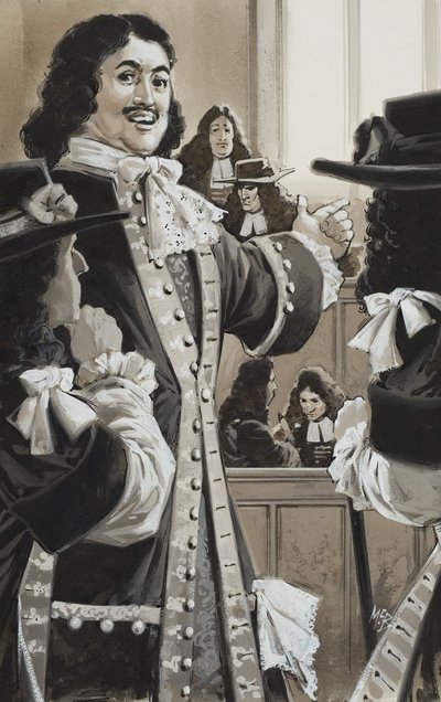 Pietari Suuri (1672-1725) hovissa (guassi paperille) tekijältä Angus McBride