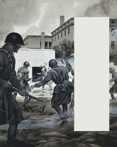 Toinen maailmansota kohtaus tekijältä Angus McBride