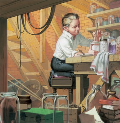 Thomas Alma Edison (1847-1931) (guassi paperille) tekijältä Angus McBride
