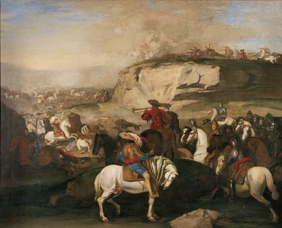 Taistelukohtaus, n. 1630-1639 tekijältä Aniello Falcone