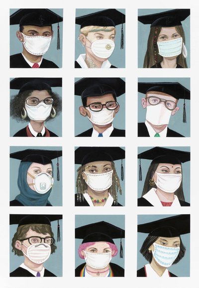 Class of 2020, 2020 (akryyli kuvituskartongille) tekijältä Anita Kunz