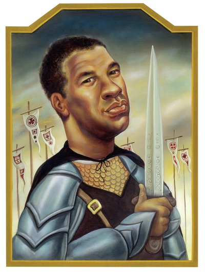 Denzel Washington, 2002 (akryyli kuvituskartongille) tekijältä Anita Kunz