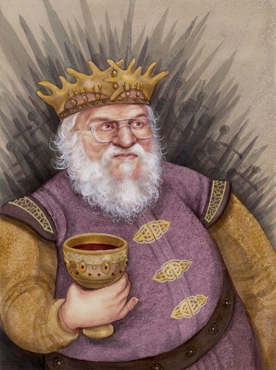 George RR Martin, 2011 (akryyli kuvituskartongille) tekijältä Anita Kunz
