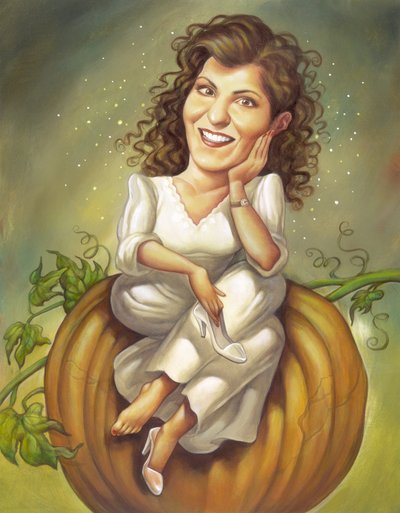 My Big Fat Greek Wedding, 2002 (akryyli kuvituskartongille) tekijältä Anita Kunz