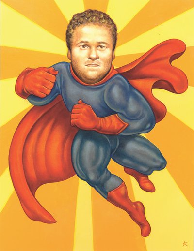 Seth Rogan, 2005 (akryyli kuvituskartongille) tekijältä Anita Kunz