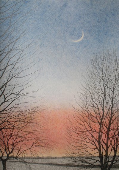 Early Evening, 2010 (värikynä paperille) tekijältä Anna Phillips
