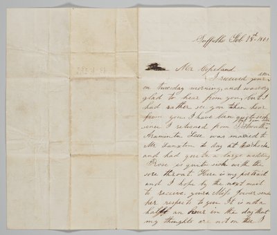 Kirje John Copelandille vaimoltaan Annilta, 18. helmikuuta 1861. tekijältä Ann Hurst Copeland