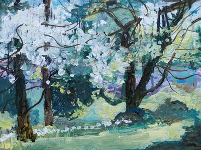 Blossom Trees, Paxton, 2021 (akryyli) tekijältä Ann Oram