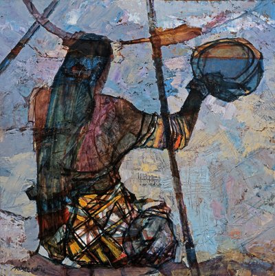 Kalastava nainen tekijältä Anna Contemporary Artist Kostenko
