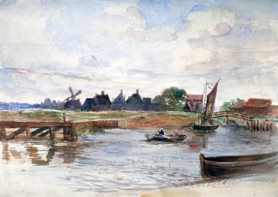 "River Scene", 1864-1930. tekijältä Anna Lea Merritt