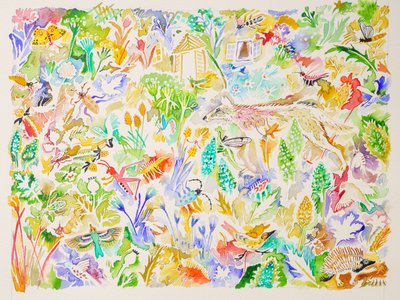 1 Joutsenlaulu, 2023 (akvarelli) tekijältä Anna Pugh