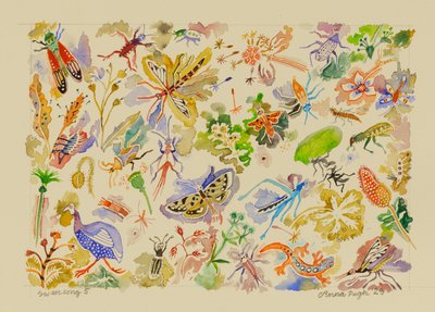 5 Joutsenlaulu, 2023 (akvarelli) tekijältä Anna Pugh