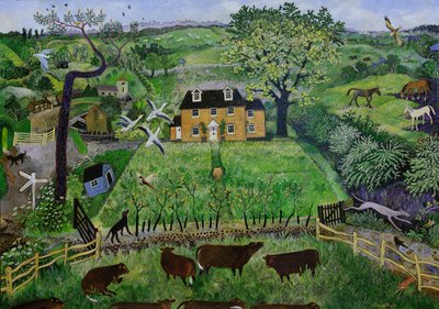 Cedar Cottage, 2016 (akryyli) tekijältä Anna Pugh