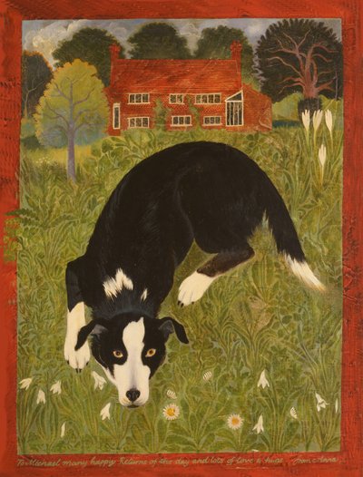 Collie-koira (akryyli) tekijältä Anna Pugh