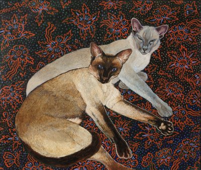 Merlin ja Meilo komissio, 2018 (akryyli) tekijältä Anna Pugh