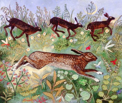 Moon Run, 2010 (akryyli) tekijältä Anna Pugh