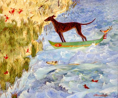 Melkein perillä, 2008 (akryyli) tekijältä Anna Pugh