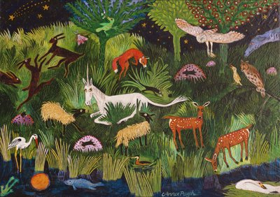 Yöelämä, 2018 (akryyli) tekijältä Anna Pugh
