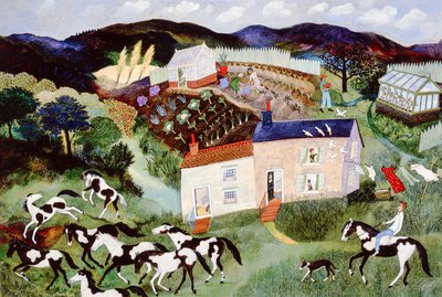 Perunanpoiminta, 2001 (akryyli) tekijältä Anna Pugh