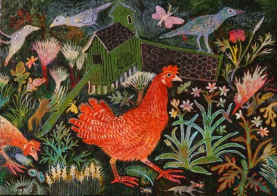Punaisen kanan juoksu, 2018 (akryyli) tekijältä Anna Pugh