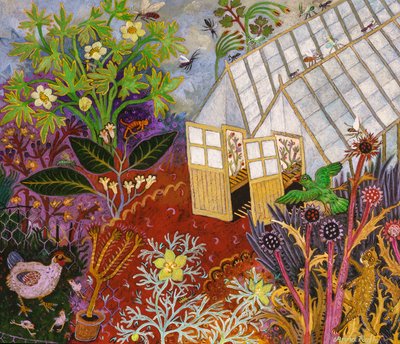 Kasvihuone, 2017 (akryyli) tekijältä Anna Pugh