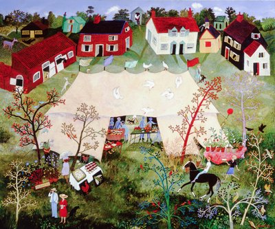 Kirkkoherraa odotellessa, 2010 (akryyli) tekijältä Anna Pugh