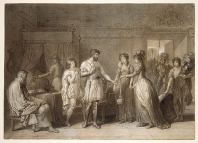 Bayard kieltäytyy emäntänsä lahjoista Bresciassa tekijältä Anne-Louis Girodet de Roucy-Trioson
