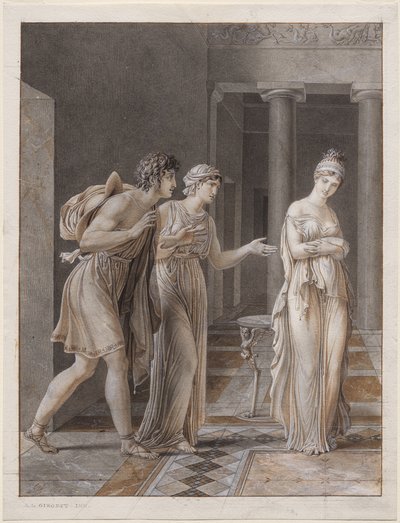 Oresteen ja Hermionen tapaaminen tekijältä Anne-Louis Girodet de Roucy-Trioson
