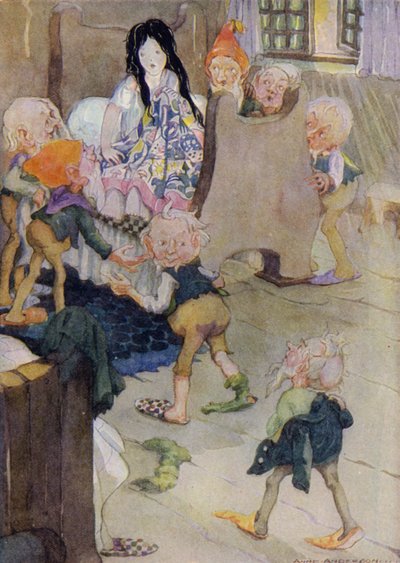 Pikku lumivalkoinen (väri litho) tekijältä Anne (after) Anderson