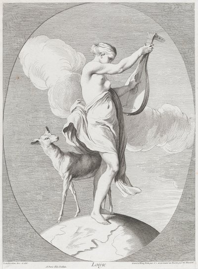 Kuulo, 1730-65. Tekijät: Caylus, Anne-Claude-Philippe de, Etienne Fessard. tekijältä Anne Claude Philippe de Caylus, Etienne Fessard
