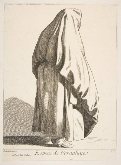 Eräänlainen sateenvarjo, 1746. tekijältä Anne Claude Philippe de Caylus