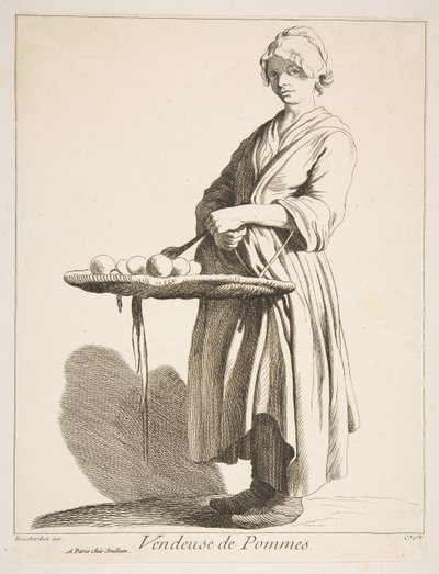 Apple myyjä, 1746. tekijältä Anne Claude Philippe de Caylus