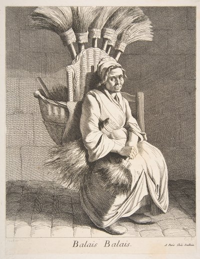 Broom Peddler, 1737. tekijältä Anne Claude Philippe de Caylus