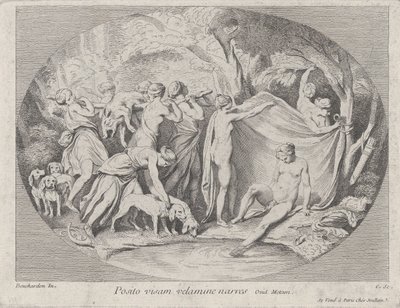 Diana kylpylässä metsästä palattuaan, n. 1730-60. tekijältä Anne Claude Philippe de Caylus