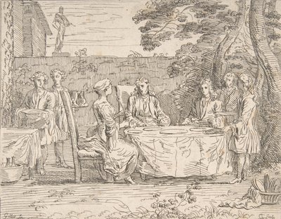Distinguished Meal, noin 1725-1765. tekijältä Anne Claude Philippe de Caylus