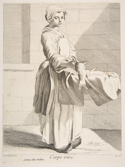 Kalamyyjä, 1738. tekijältä Anne Claude Philippe de Caylus