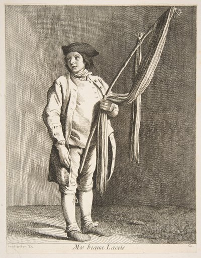 Laces Peddler, 1738. tekijältä Anne Claude Philippe de Caylus