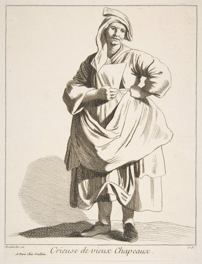 Vanhojen hattujen kauppias, 1742. tekijältä Anne Claude Philippe de Caylus