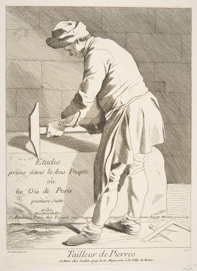 Kivenhakkaaja, 1737. tekijältä Anne Claude Philippe de Caylus